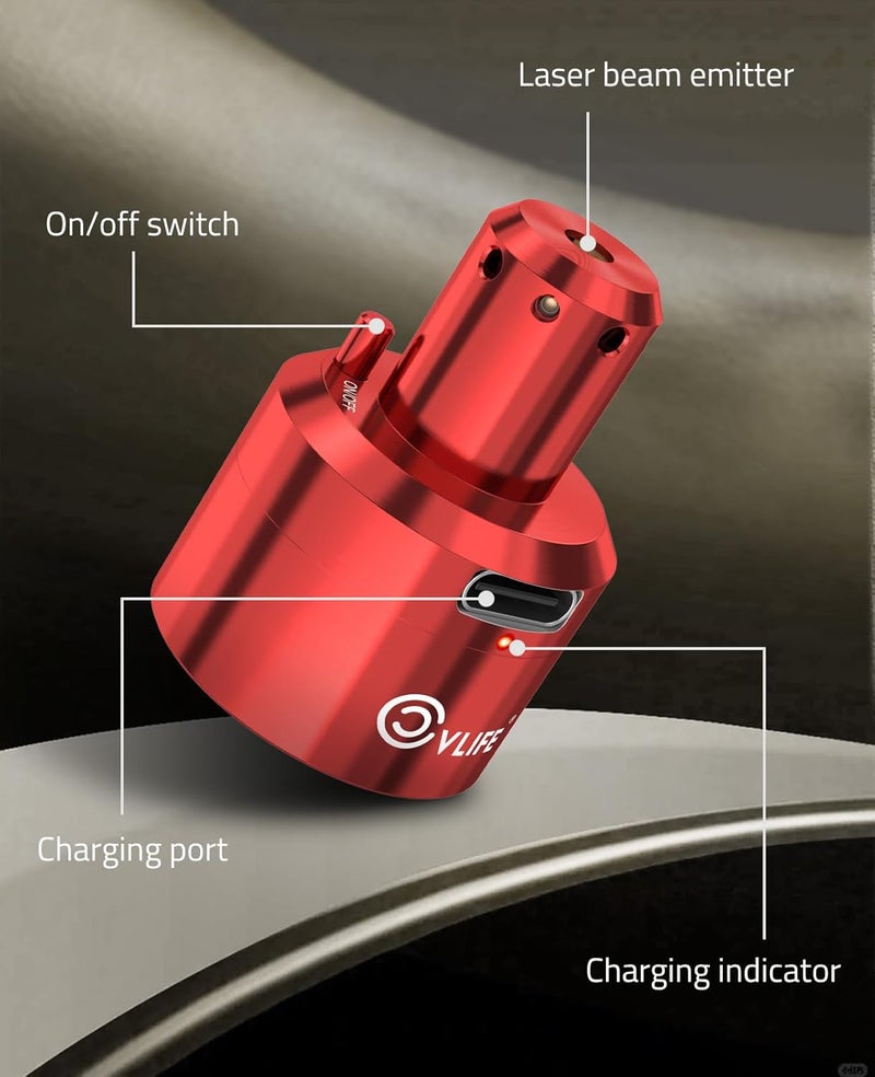 CVLIFE Rechargeable Green/Red Laser Bore Sight Magnetic Bore Sight Laser for Multiple Calibers Professional Boresighter with Magnetic Connection - Image 3